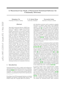 A Theoretical Case Study of Structured Variational Inference for
  Community Detection