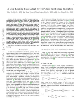 A Deep Learning Based Attack for The Chaos-based Image Encryption