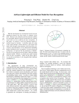 AirFace: Lightweight and Efficient Model for Face Recognition