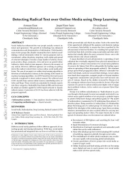 Detecting Radical Text over Online Media using Deep Learning