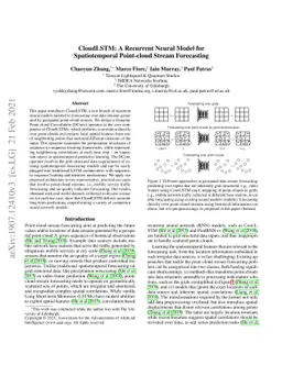 CloudLSTM: A Recurrent Neural Model for Spatiotemporal Point-cloud
  Stream Forecasting