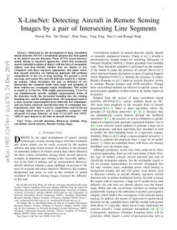 X-LineNet: Detecting Aircraft in Remote Sensing Images by a pair of
  Intersecting Line Segments