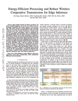 Energy-Efficient Processing and Robust Wireless Cooperative Transmission
  for Edge Inference