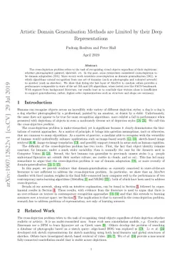 Artistic Domain Generalisation Methods are Limited by their Deep
  Representations