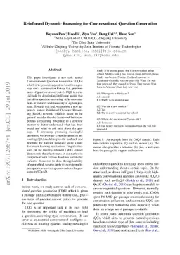 Reinforced Dynamic Reasoning for Conversational Question Generation