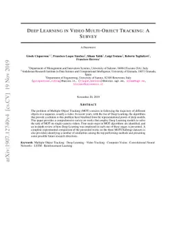 Deep Learning in Video Multi-Object Tracking: A Survey