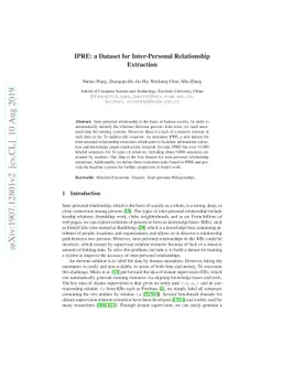IPRE: a Dataset for Inter-Personal Relationship Extraction
