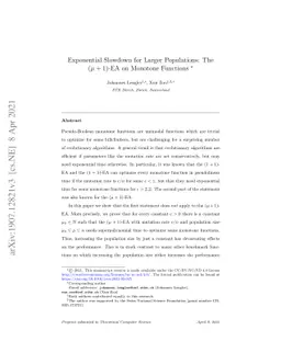 Exponential Slowdown for Larger Populations: The $(μ+1)$-EA on
  Monotone Functions