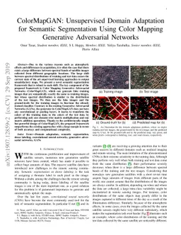 ColorMapGAN: Unsupervised Domain Adaptation for Semantic Segmentation
  Using Color Mapping Generative Adversarial Networks