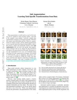 Safe Augmentation: Learning Task-Specific Transformations from Data
