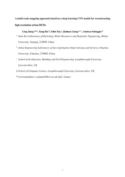 A Multi-Scale Mapping Approach Based on a Deep Learning CNN Model for
  Reconstructing High-Resolution Urban DEMs