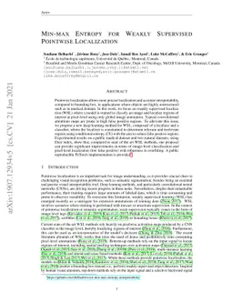 Min-max Entropy for Weakly Supervised Pointwise Localization