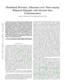 Distributed Resource Allocation over Time-varying Balanced Digraphs with
  Discrete-time Communication