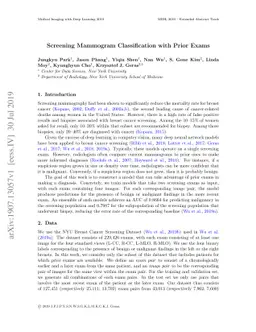 Screening Mammogram Classification with Prior Exams