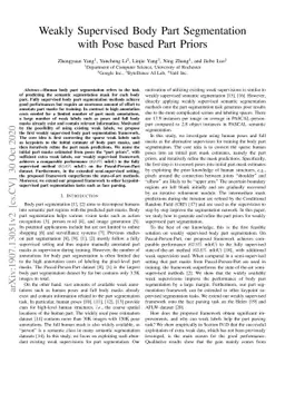 Weakly Supervised Body Part Segmentation with Pose based Part Priors