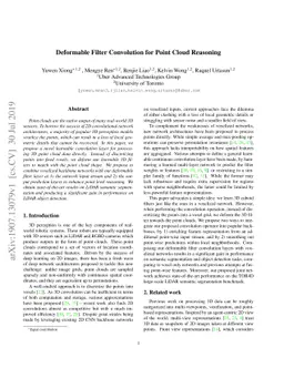 Deformable Filter Convolution for Point Cloud Reasoning