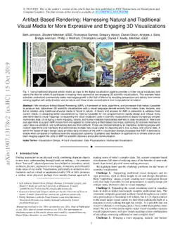 Artifact-Based Rendering: Harnessing Natural and Traditional Visual
  Media for More Expressive and Engaging 3D Visualizations