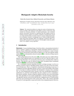 Blockguard: Adaptive Blockchain Security