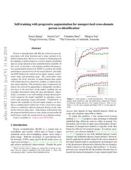 Self-training with progressive augmentation for unsupervised
  cross-domain person re-identification