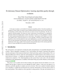 Evolutionary Dataset Optimisation: learning algorithm quality through
  evolution