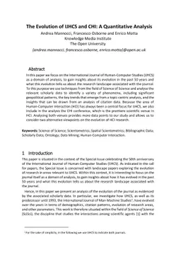 The Evolution of IJHCS and CHI: A Quantitative Analysis