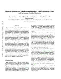 Improving Robustness of Deep Learning Based Knee MRI Segmentation: Mixup
  and Adversarial Domain Adaptation