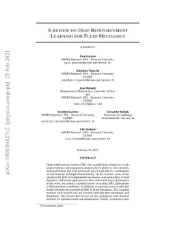 A review on Deep Reinforcement Learning for Fluid Mechanics