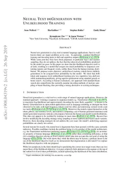 Neural Text Generation with Unlikelihood Training