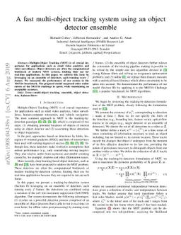 A fast multi-object tracking system using an object detector ensemble