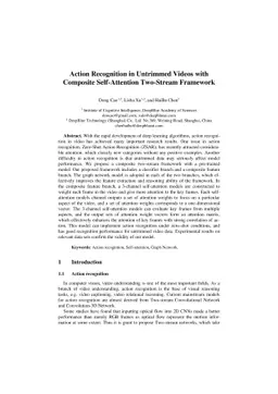 Action Recognition in Untrimmed Videos with Composite Self-Attention
  Two-Stream Framework