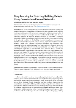 Deep Learning for Detecting Building Defects Using Convolutional Neural
  Networks