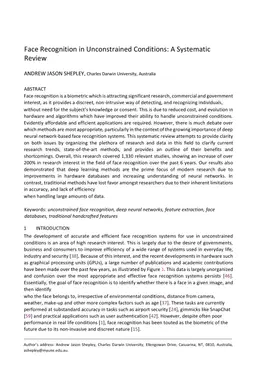 Face Recognition in Unconstrained Conditions: A Systematic Review