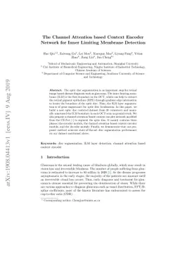 The Channel Attention based Context Encoder Network for Inner Limiting
  Membrane Detection