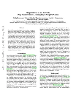 Superstition in the Network: Deep Reinforcement Learning Plays Deceptive
  Games