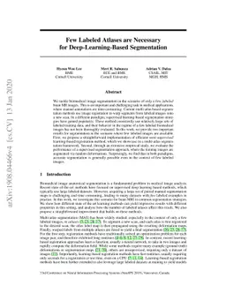 Few Labeled Atlases are Necessary for Deep-Learning-Based Segmentation