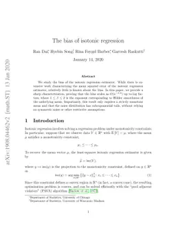 The bias of isotonic regression