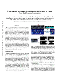 Frame-to-Frame Aggregation of Active Regions in Web Videos for Weakly
  Supervised Semantic Segmentation