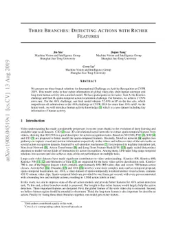 Three Branches: Detecting Actions With Richer Features