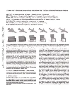 SDM-NET: Deep Generative Network for Structured Deformable Mesh