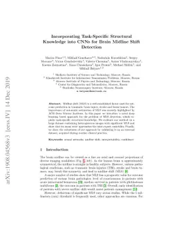 Incorporating Task-Specific Structural Knowledge into CNNs for Brain
  Midline Shift Detection