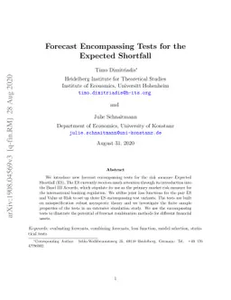 Forecast Encompassing Tests for the Expected Shortfall