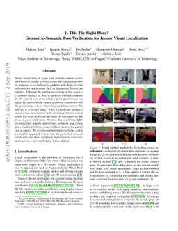 Is This The Right Place? Geometric-Semantic Pose Verification for Indoor
  Visual Localization
