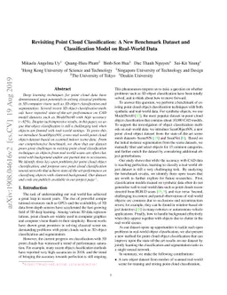 Revisiting Point Cloud Classification: A New Benchmark Dataset and
  Classification Model on Real-World Data