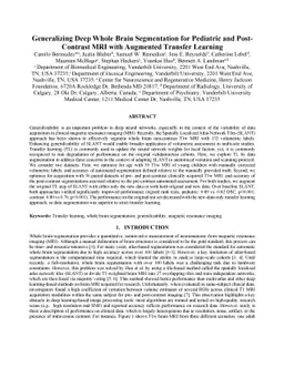 Generalizing Deep Whole Brain Segmentation for Pediatric and
  Post-Contrast MRI with Augmented Transfer Learning