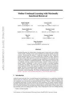 Online Continual Learning with Maximally Interfered Retrieval