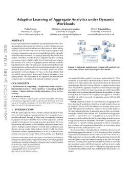 Adaptive Learning of Aggregate Analytics under Dynamic Workloads