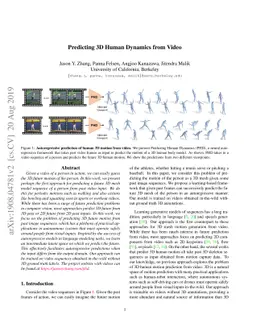 Predicting 3D Human Dynamics from Video