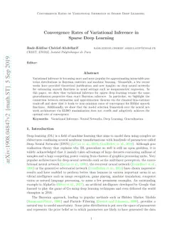 Convergence Rates of Variational Inference in Sparse Deep Learning