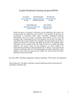 Exploit Prediction Scoring System (EPSS)