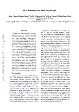 Meta Reasoning over Knowledge Graphs